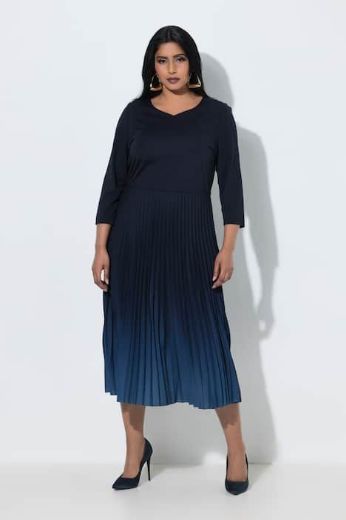 Plus size veliki brojevi Haljina elegantna midi 3/4 rukava za punije