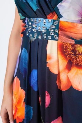 Plus size veliki brojevi Haljina maxi bez rukava A kroja za punije