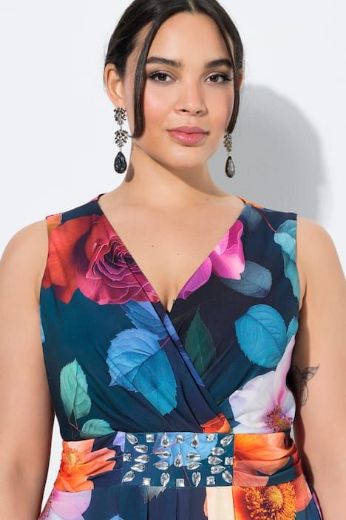 Plus size veliki brojevi Haljina maxi bez rukava A kroja za punije