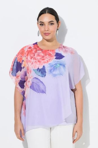 Plus size veliki brojevi Bluza  od šifona kratkih rukava za punije