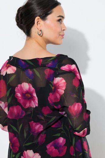 Plus size veliki brojevi Jakna lagana od šifona 3/4 rukava za punije