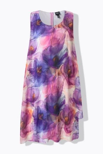 Plus size veliki brojevi Haljina elegantna midi bez rukava A kroja za punije