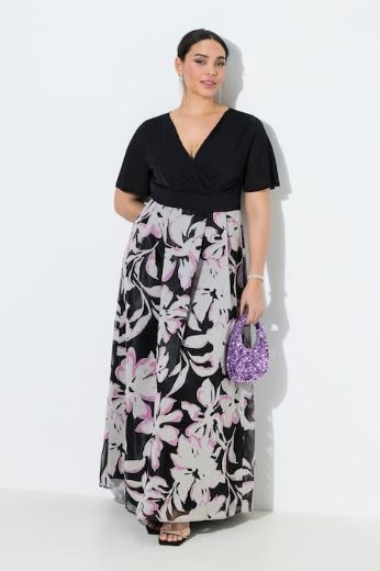 Plus size veliki brojevi Haljina elegantna maxi kratkih rukava za punije