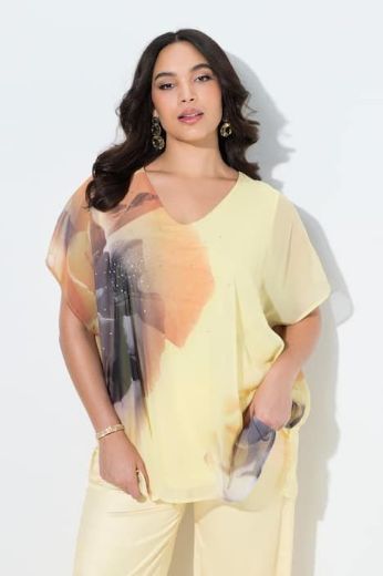 Plus size veliki brojevi Bluza elegantna kratkih rukava V ovratnika za punije
