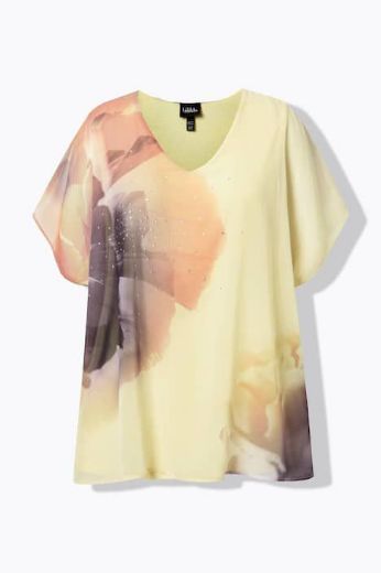 Plus size veliki brojevi Bluza elegantna kratkih rukava V ovratnika za punije