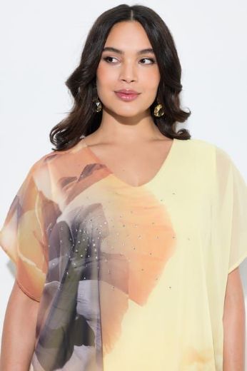 Plus size veliki brojevi Bluza elegantna kratkih rukava V ovratnika za punije