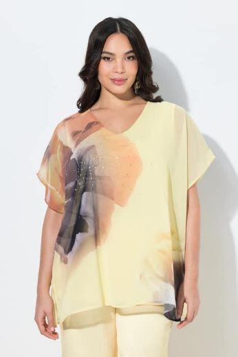 Plus size veliki brojevi Bluza elegantna kratkih rukava V ovratnika za punije