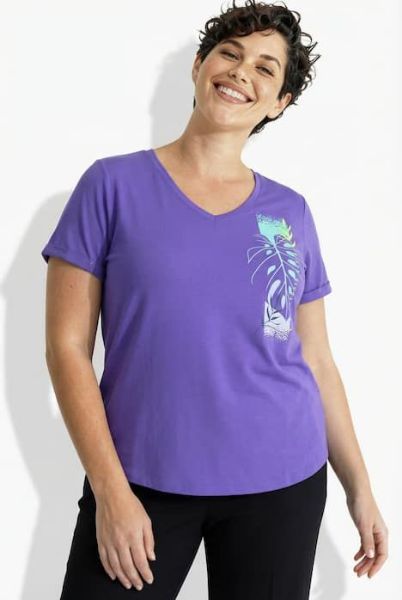 Veliki brojevi Majica kratkih rukava V ovratnika moda za punije