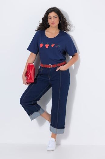 Plus size veliki brojevi Traperice širokih ravnih nogavica za punije