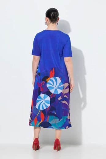 Plus size veliki brojevi Haljina midi poludugih rukava V izrez za punije