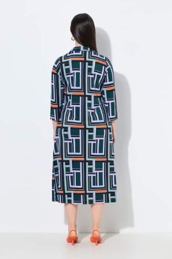 Plus size veliki brojevi Haljina midi 3/4 rukava za punije