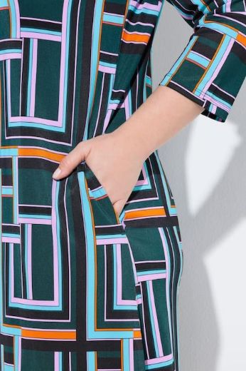 Plus size veliki brojevi Haljina midi 3/4 rukava za punije