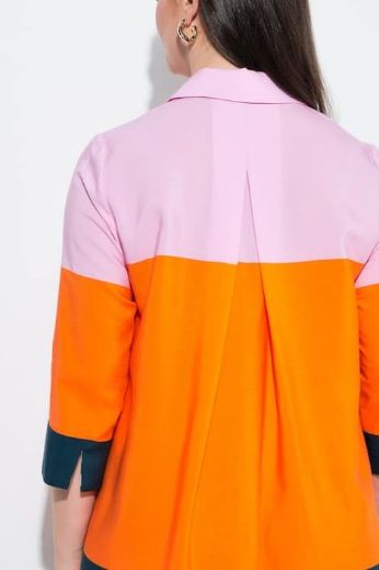 Plus size veliki brojevi Haljina midi 3/4 rukavi s kragnom za punije