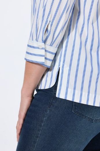 Plus size veliki brojevi Tunika 3/4 rukavi prugasta za punije