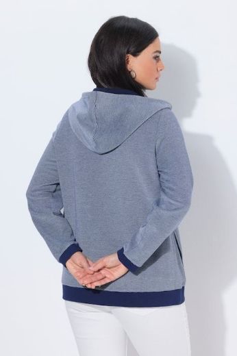 Plus size veliki brojevi Majica dugih rukava patent zatvarač s kapuljačom za punije