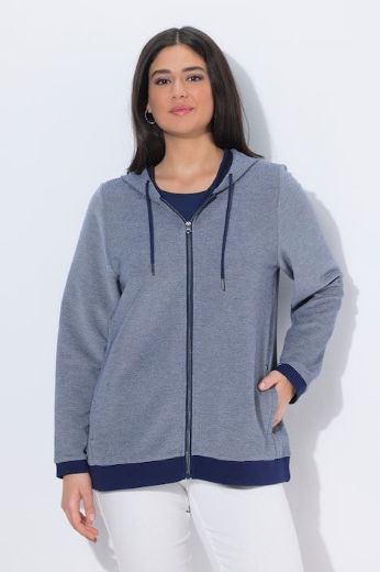 Plus size veliki brojevi Majica dugih rukava patent zatvarač s kapuljačom za punije