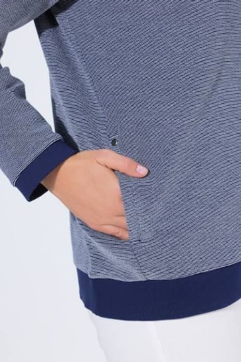 Plus size veliki brojevi Majica dugih rukava patent zatvarač s kapuljačom za punije