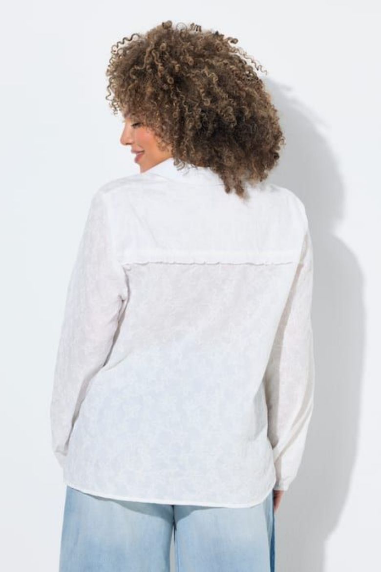 Plus size veliki brojevi Bluza 3/4 rukava s kragnom za punije