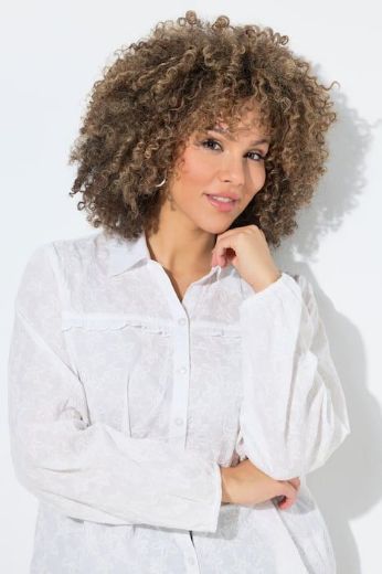 Plus size veliki brojevi Bluza 3/4 rukava s kragnom za punije