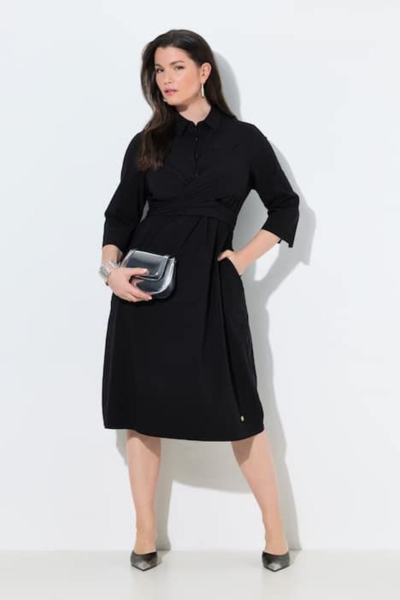 Plus size veliki brojevi Haljina 3/4 rukavi za punije