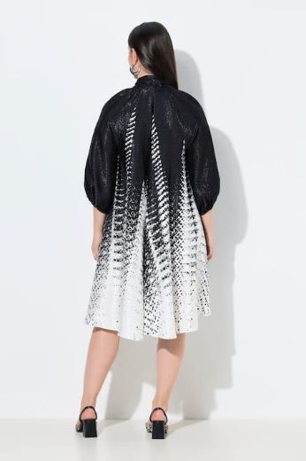 Plus size veliki brojevi Haljina 3/4 rukavi s izrezom na vezanje za punije