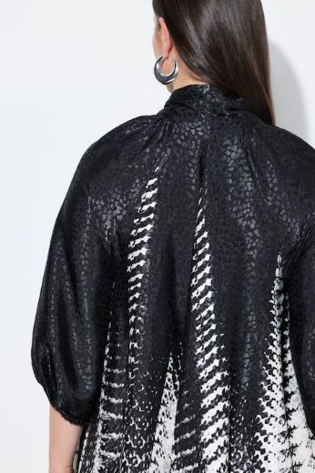 Plus size veliki brojevi Haljina 3/4 rukavi s izrezom na vezanje za punije