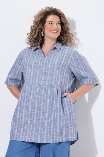 Plus size veliki brojevi Bluza kratkih rukava šireg kroja za punije