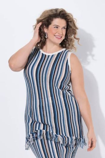 Plus size veliki brojevi Majica bez rukava okrulog ovratnika za punije