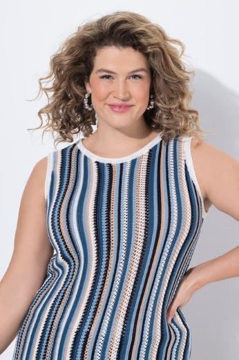 Plus size veliki brojevi Majica bez rukava okrulog ovratnika za punije