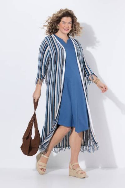 Veliki brojevi Kardigan 3/4 rukava dužeg kroja moda za punije