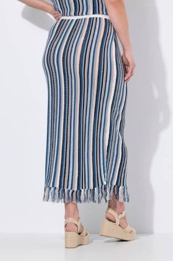 Plus size veliki brojevi Suknja pletena s resicama elastičnog strukaa za punije