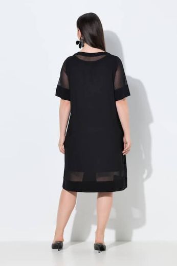 Plus size veliki brojevi Haljina mrežasta 3/4 rukava za punije