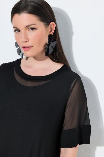 Plus size veliki brojevi Haljina mrežasta 3/4 rukava za punije