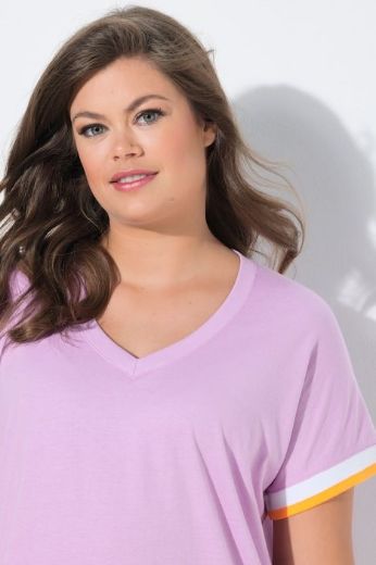 Plus size veliki brojevi Haljina kratkih rukava V ovratnika za punije