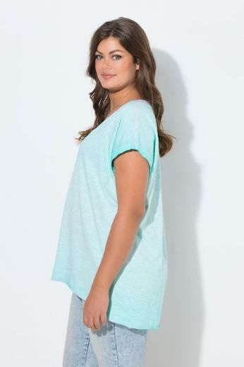 Plus size veliki brojevi Majica kratkih rukava V ovratnika za punije