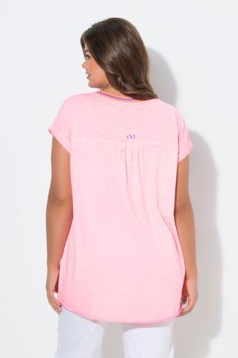 Plus size veliki brojevi Majica kratkih rukava V ovratnika za punije