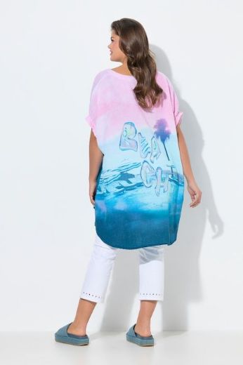 Plus size veliki brojevi Bluza 1/2 rukava dužeg kroja od muslina za punije