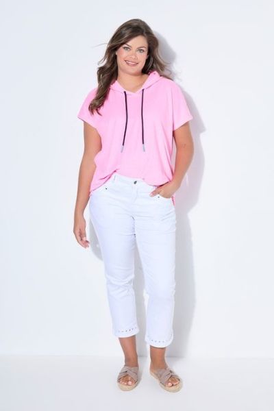 Veliki brojevi Hlače traper  7/8 nogavica moda za punije