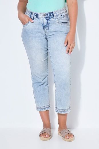 Plus size veliki brojevi Hlače traper  7/8 nogavica za punije