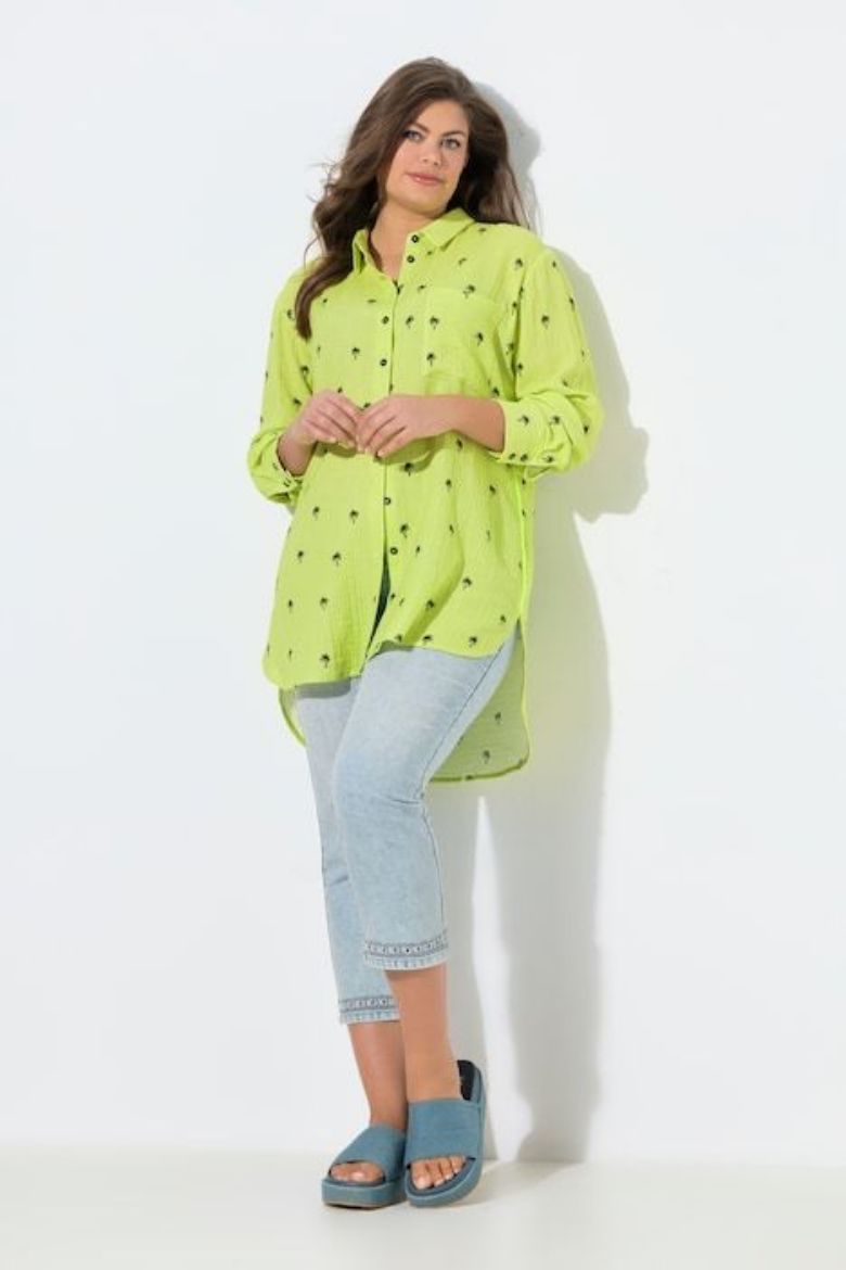 Plus size veliki brojevi Majica dugih rukava dužeg kroja za punije