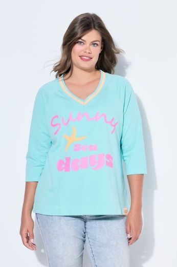 Plus size veliki brojevi Majica 3/4 rukava V izreza za punije