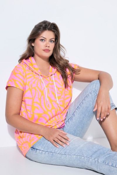 Veliki brojevi Majica kratkih rukava s kapuljačom moda za punije