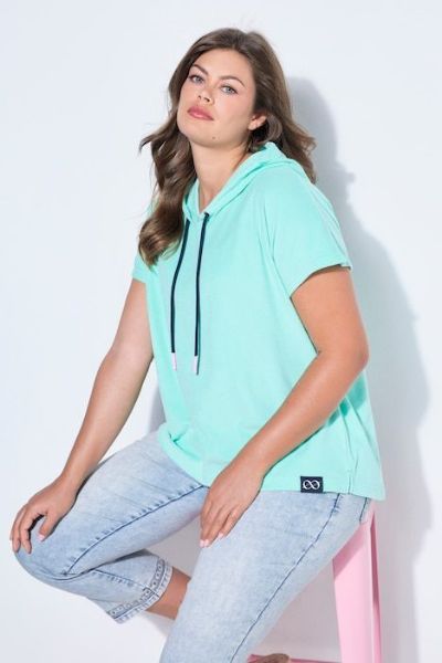 Veliki brojevi Majica kratkih rukava s kapuljačom moda za punije