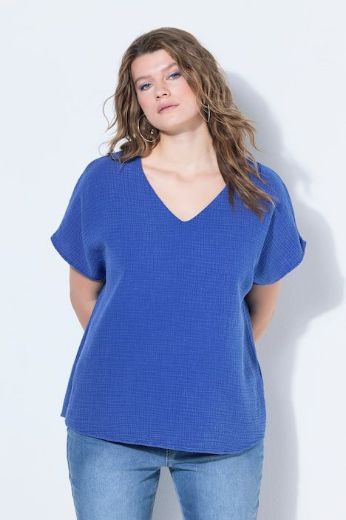 Plus size veliki brojevi Bluza kratkih rukava V izreza za punije