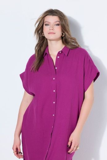 Plus size veliki brojevi Bluza od muslina dugog kroja za punije