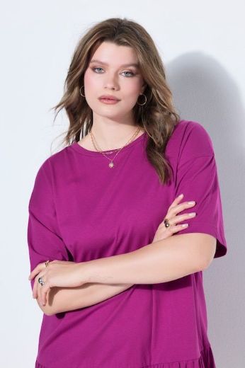 Plus size veliki brojevi Haljina kratkih rukava A kroja za punije