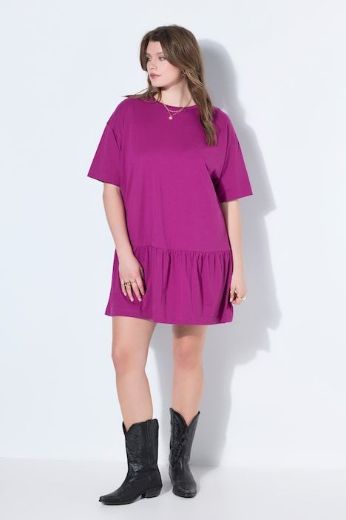 Plus size veliki brojevi Haljina kratkih rukava A kroja za punije