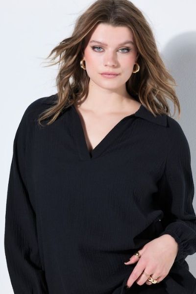 Veliki brojevi Majica dugih rukava od muslina moda za punije