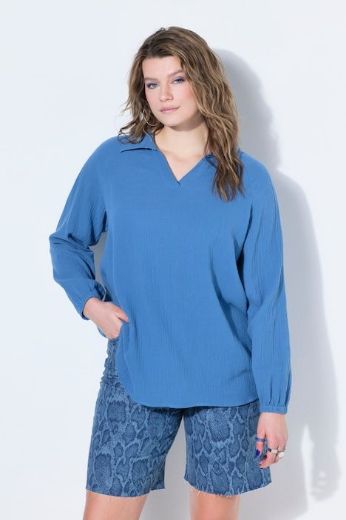 Plus size veliki brojevi Majica dugih rukava od muslina za punije