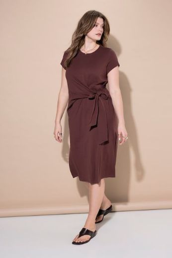 Plus size veliki brojevi Haljina midi kratkih rukava A kroja za punije